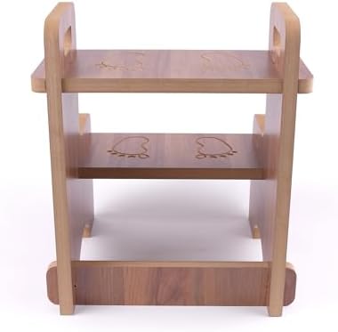 Alternative view of Ahşap Montessori Kaymaz Basamak Tabure – Banyo ve Lavabo Yükseltici Merdiven, 36x36x40 cm, MDF Melamin Kaplama