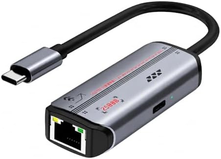 Alternative view of USB-C 2.5G+PD Ethernet Adaptörü 2500Mbps Gigabit Ağ Bağlantı Dönüştürücü PD Destekli USB-C Ethernet Converter Kablolu İnternet Adaptörü Laptop ve PC Uyumlu | ZR1280