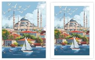 Alternative view of Denizle Kucaklaşan Şehir, A4 Poster (GGK-PS004)