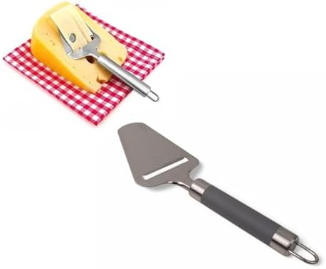 Paslanmaz Çelik Silikon Saplı Peynir Spatulası | Silikon Saplı Peynir Rendesi – Şık ve Fonksiyonel Sunum Aracı