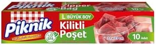 Piknik Gıda Ambalaj Kilitli Poşet Büyük 10'lu 1396