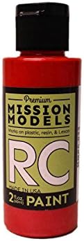 Mission Models MMRC-023 Su Bazlı RC Boya, 2 Oz Şişe, İnci Kırmızısı