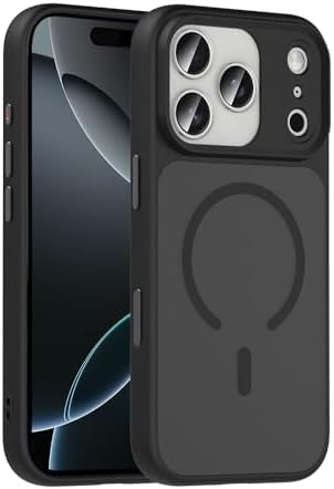 Alternative view of Senon Apple iPhone 17 Pro İçin Kılıf Mat Arka Yüzey Magsafe Uyumlu Şarj Özellikli Zore Flet M-safe Kapak (Siyah)