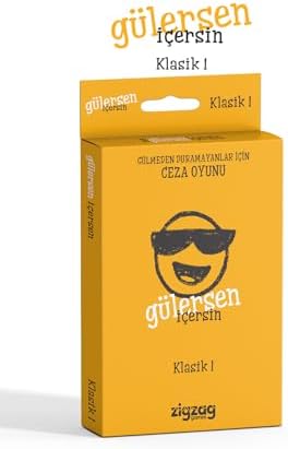 Zigzag Games Gülersen İçersin Klasik 1, Parti ve Arkadaş Oyunu, Ceza Kartları, 12+ Yaş