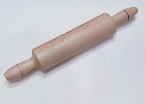45 Cm Ahşap Merdane,Hamur Açma Merdanesi,Pizza Ve Börek Hamuru Açmak İçin Ahşap Merdane
