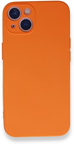 Alternative view of & AKSESUAR iPhone 13/14 ile Uyumlu İçi Kadife Dışı Mat Yapıya Sahip Kamera Korumalı Lansman Silikon Kılıf (Turuncu)