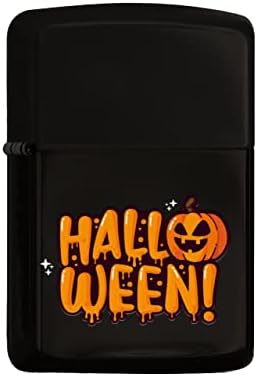 Alternative view of Halloween Tasarımlı Renkli Baskılı Siyah Benzinli Metal Çakmak
