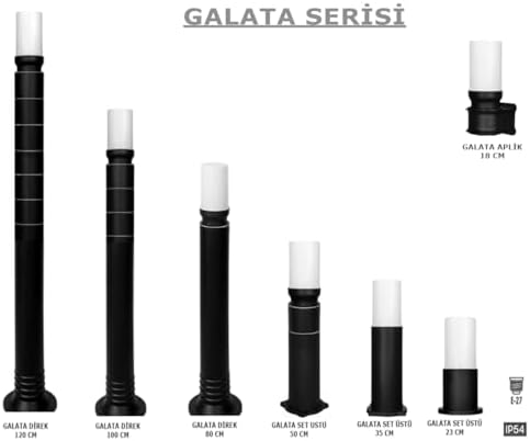 Zita Bahçe Aydınlatması Galata Roket Aplik 25 Cm Bahçe Lambası 220v E27 Ip54