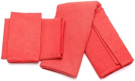 Alternative view of Taşlanmış Mercan Denim Pamuk Amerikan Servisi - 2'li Set