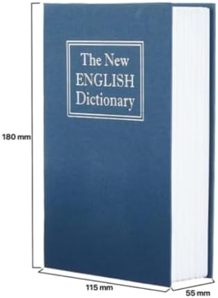 Senon Kitap Görünümlü Kumbara Gizli Para Kasası Çelik Kilitli Kitap Kumbara Lacivert