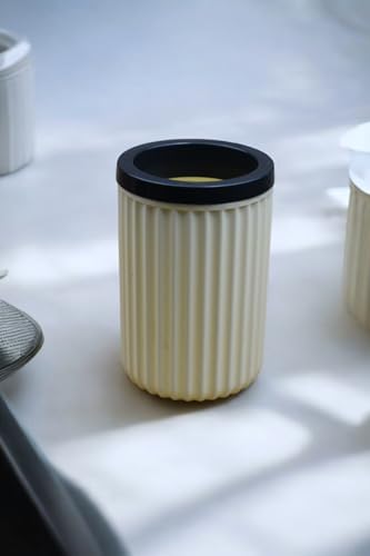 Alternative view of 3 Parça Sert Plastik Banyo Seti/Sıvı Sabunluk, Diş Fırçalık ve Katı Sabunluk-Krem
