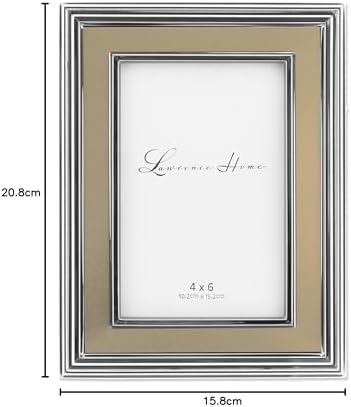 Alternative view of (10cm by 15cm) - 10cm by 15cm Silver Plated Metal Picture Brushed Gold Inner Panel