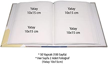 Fotoğraf Albümü 10x15cm 200 Fotoğraf Kapasiteli Üçgen Love Desenli Renkli Anı Albümü - Görsel 2