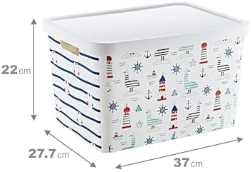 Alternative view of Stafi Desenli Çok Amaçlı Kapaklı Kutu 18 LT MARİN
