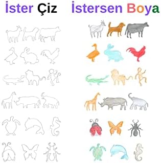 Alternative view of Ahşap Eğlenceli Eğitici Hayvanlar Çizim Kalıpları