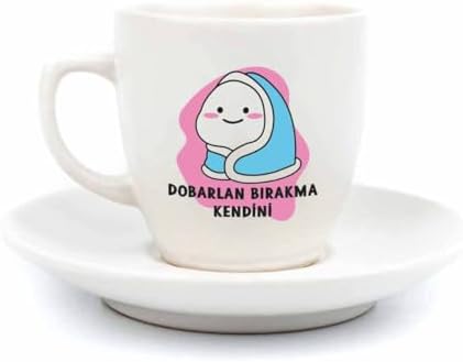 Alternative view of Dobarlan Bırakma Kendini Krem Türk Kahvesi Fincanı - Hediye Seramik Türk Kahvesi Fincanı