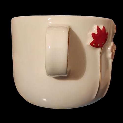 Alternative view of Dearmoon House El Yapımı Seramik Mug, 24 Karat Gerçek Altın Bezemeli, Çiçek Desenli, Atlı Karınca Kutulu, Hediye Seti, Lüks Kupa,