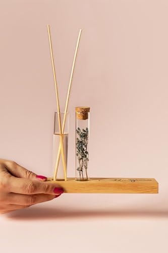 Doğum Günü Hediyesi Mottolu Çiçekli Dekoratif Set - Bambu Oda Kokusu Şişesi
