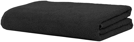 %100 Pamuk Siyah Havlu İkili Set Banyo (70x140 cm) ve El (50x90 cm) Havlusu - Ev, Spor ve Seyahat İçin Mükemmel Süper Emici ve Dayanıklı