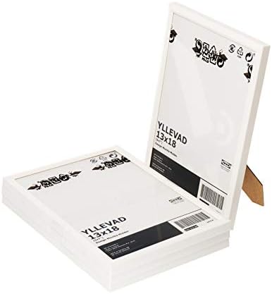 Yllevad resim çerçevesi. 4 ADET, 13 x 18 cm, hafif, plastik ve karton, beyaz