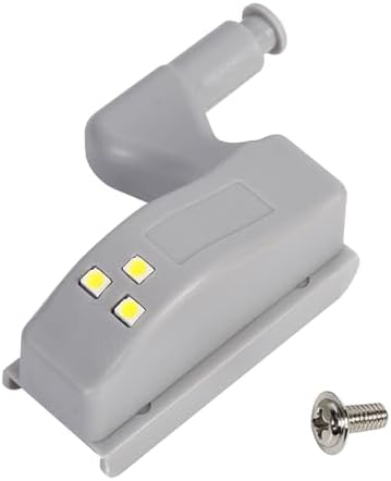 Ymiko Menteşe LED Sensör Işık, Evrensel Dolap Klozet Gardırop Gece Işıkları, 1'lu Paket(Beyaz)