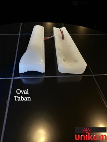 10'lu Paket 24v Tente Led Aydınlatma Armatür 20cm-oval Taban GÜN IŞIĞI (3000K)