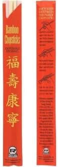 Alternative view of Royal Bambu Chopstick, Doğal Bambu Malzeme, Kırmızı Kağıt Ambalajlı, Tek Kullanımlık, 21-23 cm, 100'lü Paket
