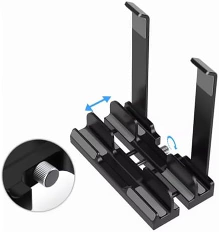 McStorey Laptop Stand Dikey ve Eğimli 3 Slotlu Ayarlanabilir Masaüstü Organizer Telefon Tablet Uyumlu Kaymaz Silikon Pedli Ergonomik Masa Düzenleyici PVC TPU Alaşım Siyah - Görsel 2