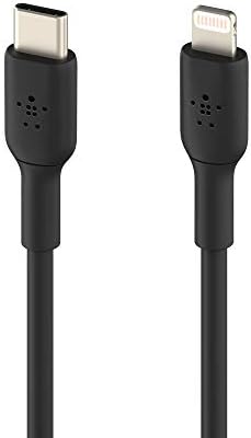 USB-C/Lightning kablosu (iPhone 14 veya eski modeller için hızlı şarj için iPhone kablosu) Boost Charge MFI sertifikalı iPhone USB-C kablosu (siyah, 2 m)