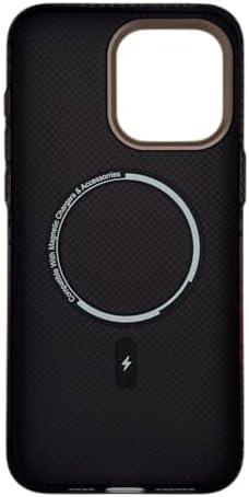 MagSafe Uyumlu Telefon Kılıfı, Kevlar Görünümlü, İnce Tasarım, Kablosuz Şarj Destekli İphone 16 Pro (Kahverengi) - Görsel 2