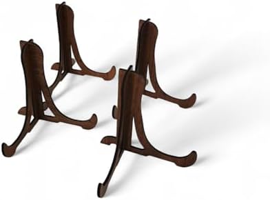 Tabak ve Süs Levhaları Gerçek Ahşap 4'lü Teşhir Ayağı 10 cm x 10 cm Stand