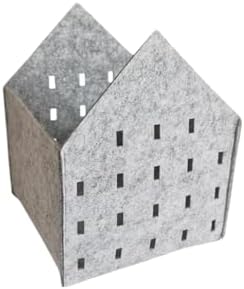 Alternative view of Dekoratif Keçe Saksı ve Organizer Sepet – Gri, 20x20x25 cm, 3 mm Kalınlıkta Çok Amaçlı Keçe Saklama Kutusu (1 adet)