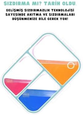 Alternative view of 750ml Lunchbox Sevimli Dostlar Tek Katlı 3 Bölmeli Paslanmaz Çelik Sefer Tası Yemek Kutusu (Pembe Unicorn)