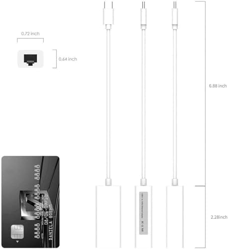 Alternative view of PX-2131C Type-C to RJ45 Ethernet Adaptör, USB-C 10/100Mbps Kablolu İnternet Çevirici, Type-C USB Network Dönüştürücü, PC Laptop MacBook İçin RJ45 LAN Adaptör, Win10/11 Mac Linux Tak Çalıştır