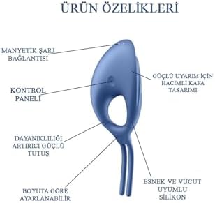 Esnek Ve Güçlü 12 Farklı Güçlü Titreşim Modlarına Sahip Ayarlanabilir Penis Halkası