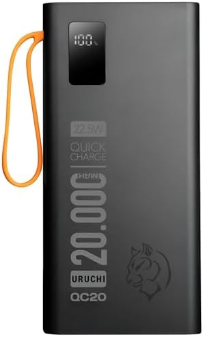 Rowi 10000 mAh Powerbank (Cep Boy), Dijital LED Göstergeli Taşınabilir Şarj Cihazı, Type-C & Micro USB Giriş, Çift USB Çıkış, Li-Polimer Batarya, iPhone ve Android Uyumlu (Siyah, 20.000 mAh) - Görsel 3