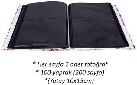 RS306 Fotoğraf Albümü 10x15cm 200 Fotoğraf Kapasiteli İstanbul Desenli Lüks Albüm