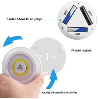 Alternative view of 3lü Kumandalı Kabin Led Set Gece Lambası HeroLed Mutfak Tezgah Altı Dolap İçi Kabin Altı Banyo Aydınlatması