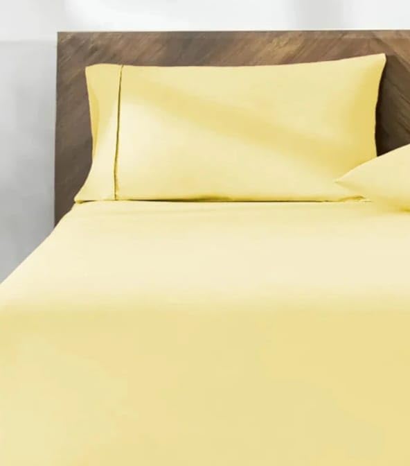 %100 Pamuk 2'li Yastık Kılıfı 50x70 cm Lemon Sarı