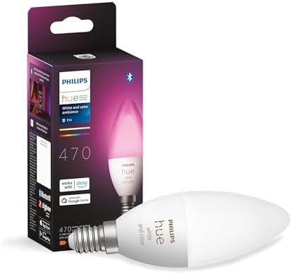 Hue 5.3W Renkli Akıllı B39 E14 Led Ampul, Bluetooth Özellikli - Görsel 2