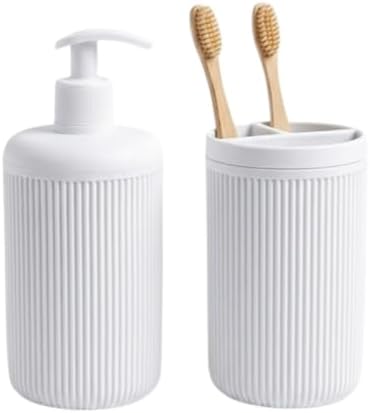 İkili Sabunluk Seti - Modern Banyo ve Mutfak Tezgah Üstü Seti - Sıvı Sabunluk ve Losyon Şişesi - Paslanmaz Pompalı 2'li Set - Görsel 3