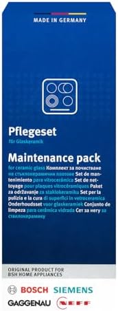 /Siemens 6900311502 Cam Seramik Ocaklar için Bakım Seti, 1 x 250 ml Cam Seramik Temizleyici, Metal Kazıyıcı ve Temizleme Bezinden Oluşur, Orijinal No.: 311502 - Görsel 3