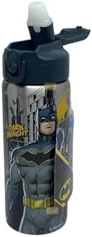 Wiggle 600ml Batman Temalı Lisanslı Pipetli Kilitlenebilir Kapak Paslanmaz Çelik Termos