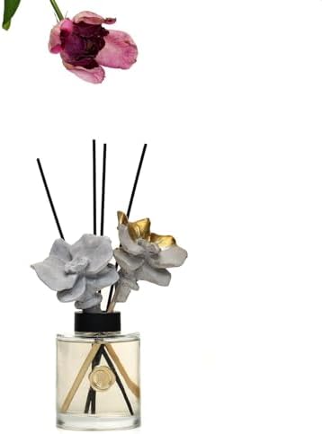 200 ml Gold-Gri Seramik Taş Bambu Çubuklu Black Orchid Oda Kokusu