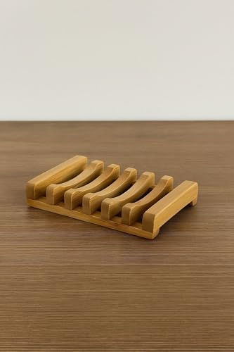 Bambu Sabun Standı, Bambu Sabunluk, Bambu Sabun Kutusu Bej