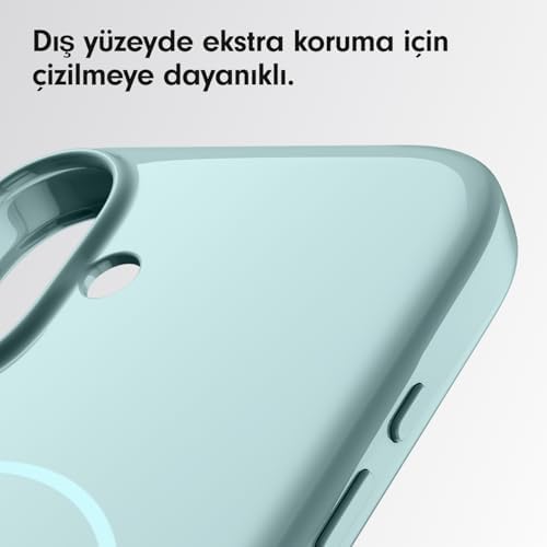 Alternative view of Beats iPhone 16 Pro Kılıf - MagSafe, Çizilmeye Dayanıklı Koruyucu Kılıf, İnce Form, Mikrofiber Kaplama - Çakıl Grisi