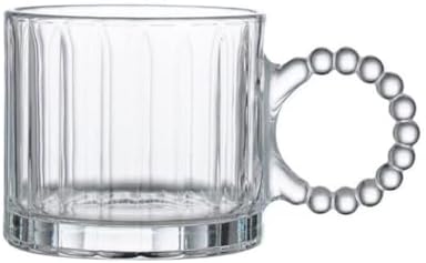 Alternative view of 6'lı Cam Boncuk Kulplu Bardak Seti – 130 ml Şeffaf Kupa Bardak, Çay Kahve Su Meşrubat İçin Şık ve Dayanıklı Tasarım