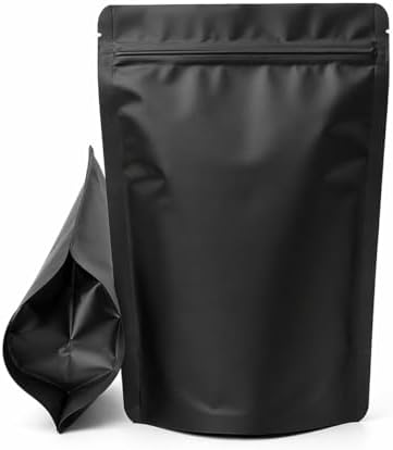 Alternative view of Alüminyum Doypack Yeniden Kullanılabilir Folyo Poşetler, Fermuarlı, Koku Geçirmez, Ayakta Durabilen, Gıda Saklama, 50'li Paket (Siyah, 13 x 22 cm)