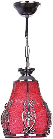 HUNDLE KIRMIZI-KROM TEKLİ AVİZE