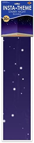 Beistle 1er Pack Starry NIGHT arka plan, 4-feet 30-feet
